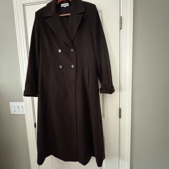 Jonathan Michael Size 14 Wool Double-Breasted Winter Trench Coat - Picture 10 of 14